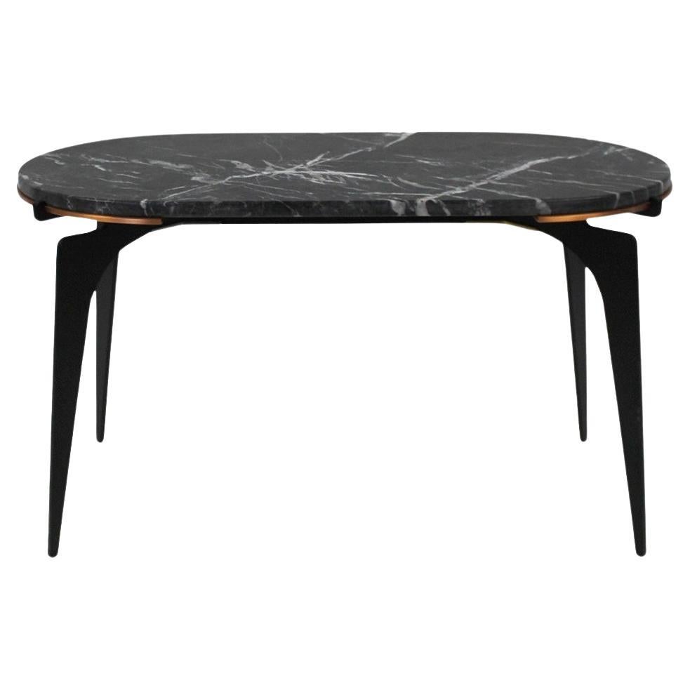 Contemporary Gabriel Scott Custom Prong Racetrack Side Table For Sale