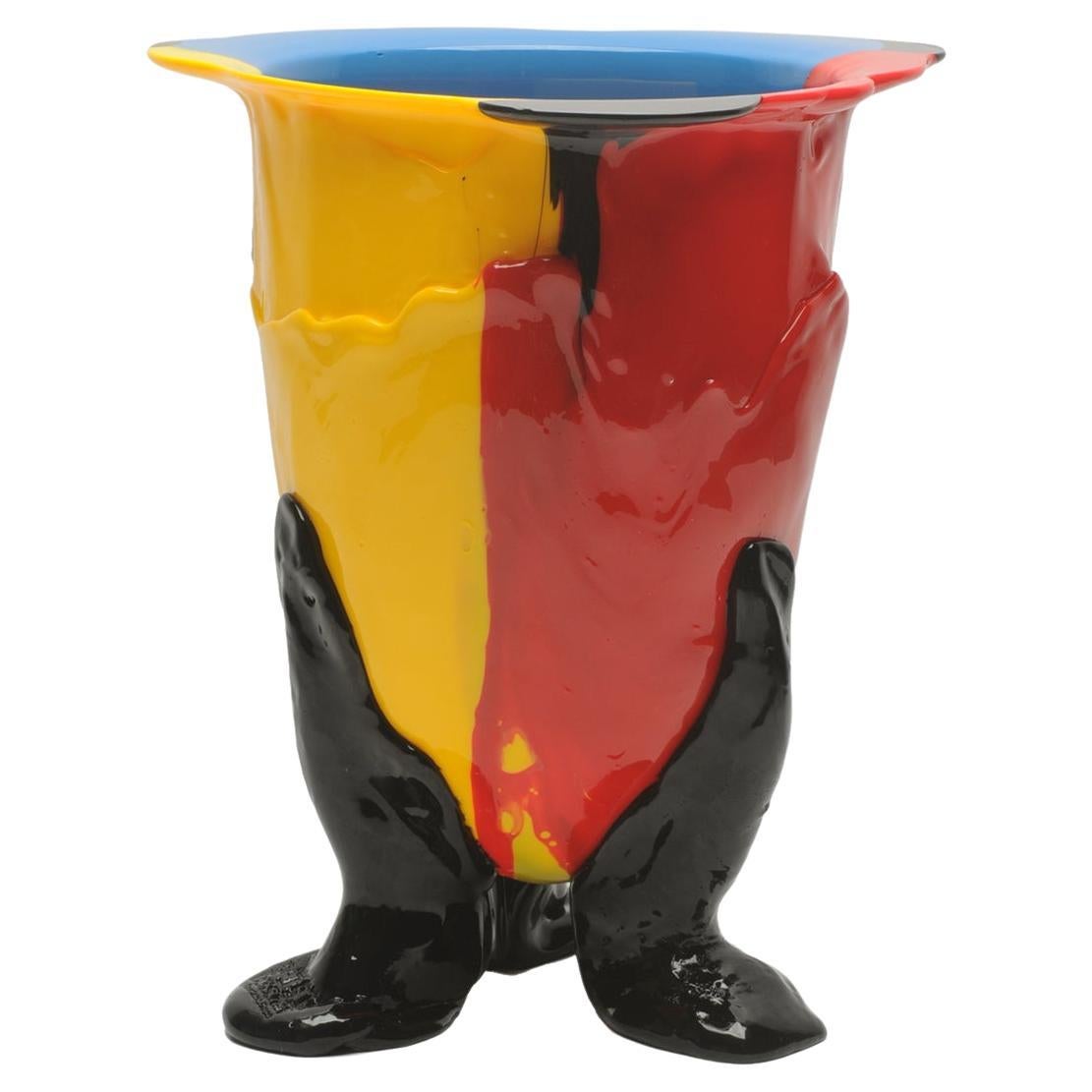 Contemporary Gaetano Pesce Amazonia L Vase Resin Red Yellow Blue Black For Sale