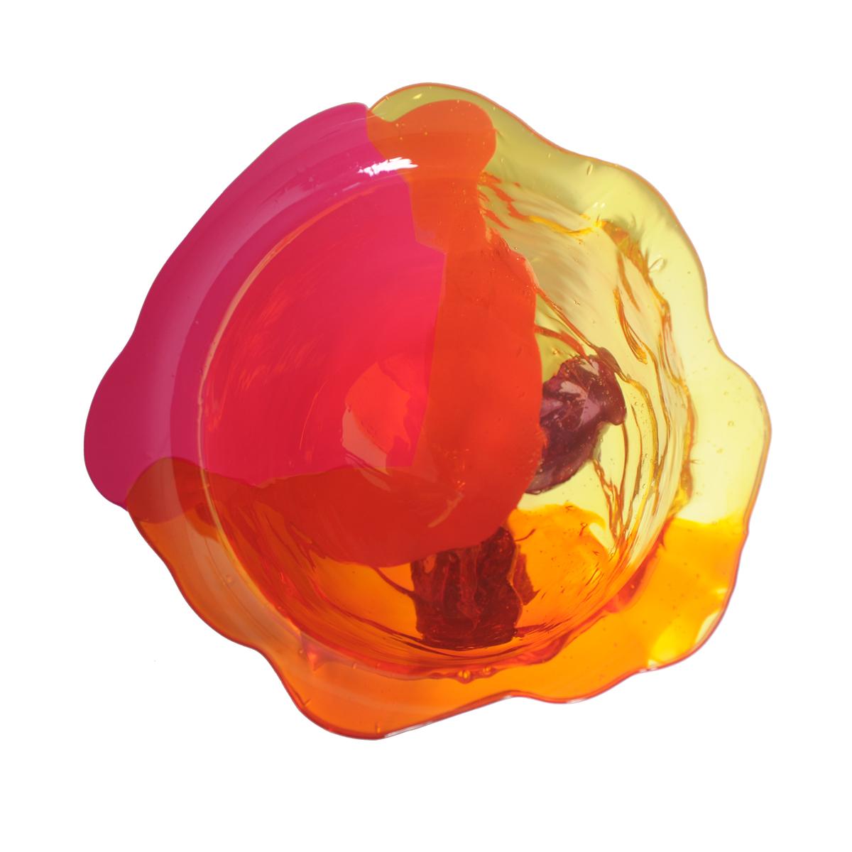 Contemporary Gaetano Pesce Amazonia L Vase Resin Yellow Orange Fuchsia Lilac In New Condition For Sale In barasso, IT