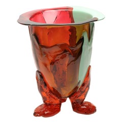 Contemporary Gaetano Pesce Amazonia M Vase Resin, Mint, Brown, Fuchsia, Pink