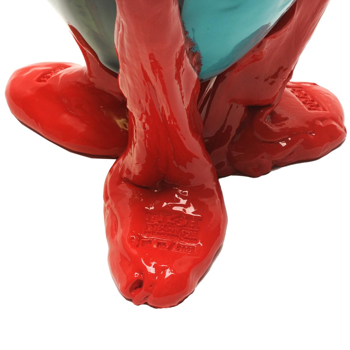 Contemporary Gaetano Pesce Amazonia XL Vase Resin Green Turquoise Coral Red For Sale 2