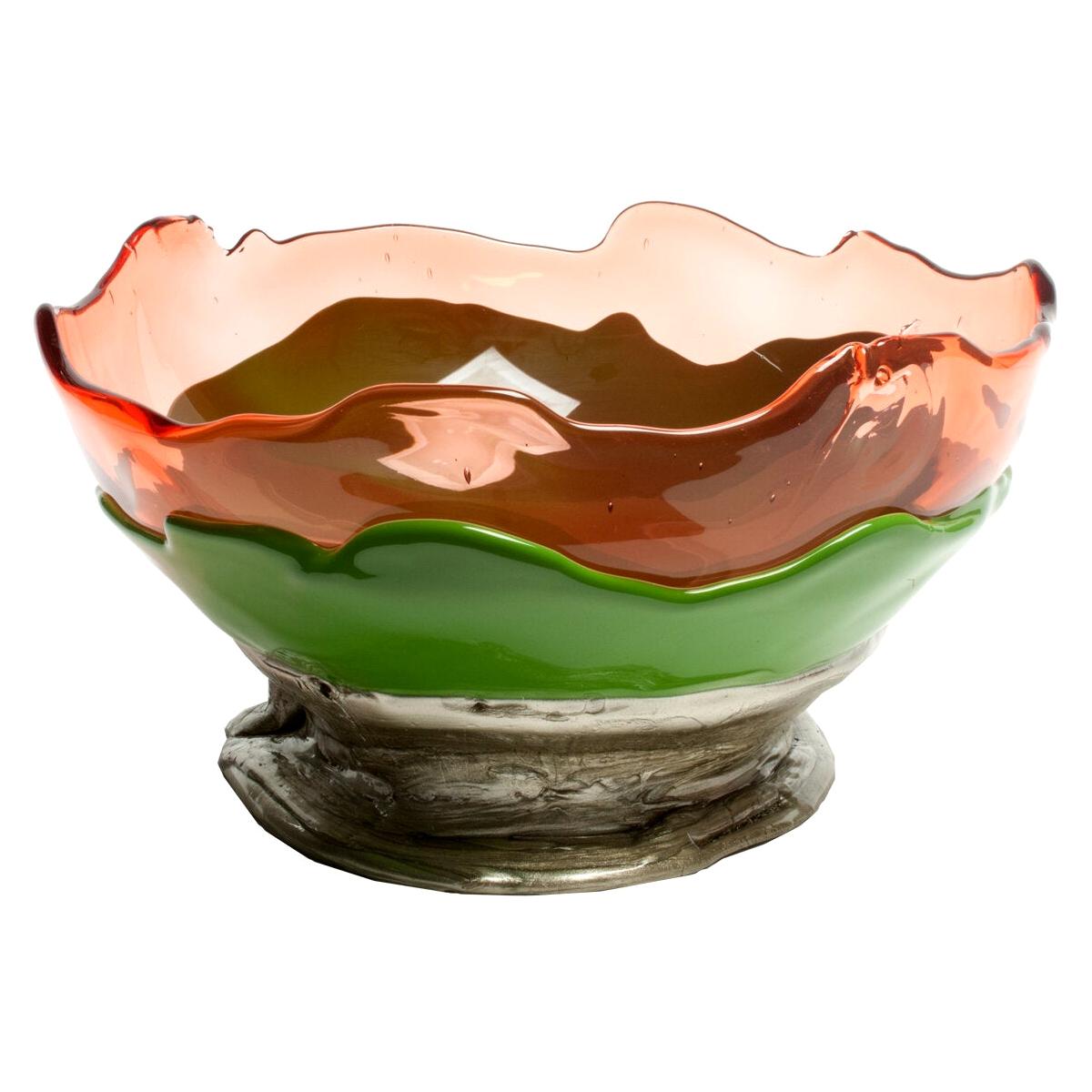 Contemporary Gaetano Pesce Big Collina L Vase Basket Resin Ruby Green Bronze