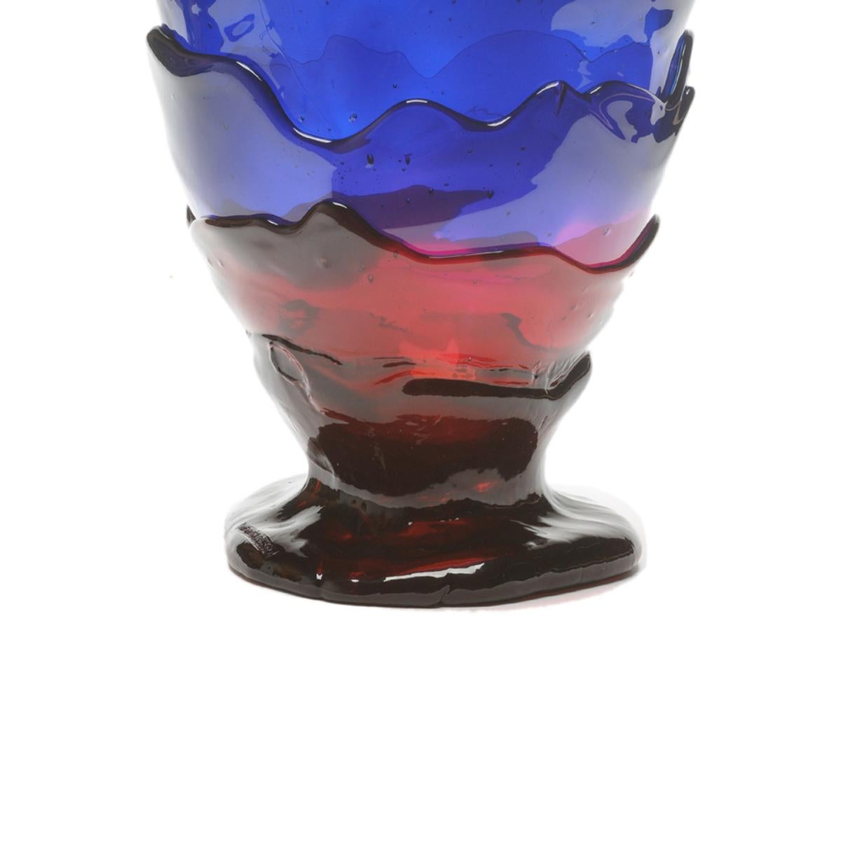 Arts and Crafts Contemporary Gaetano Pesce Big Collina L Vase Resin Blue Purple Red