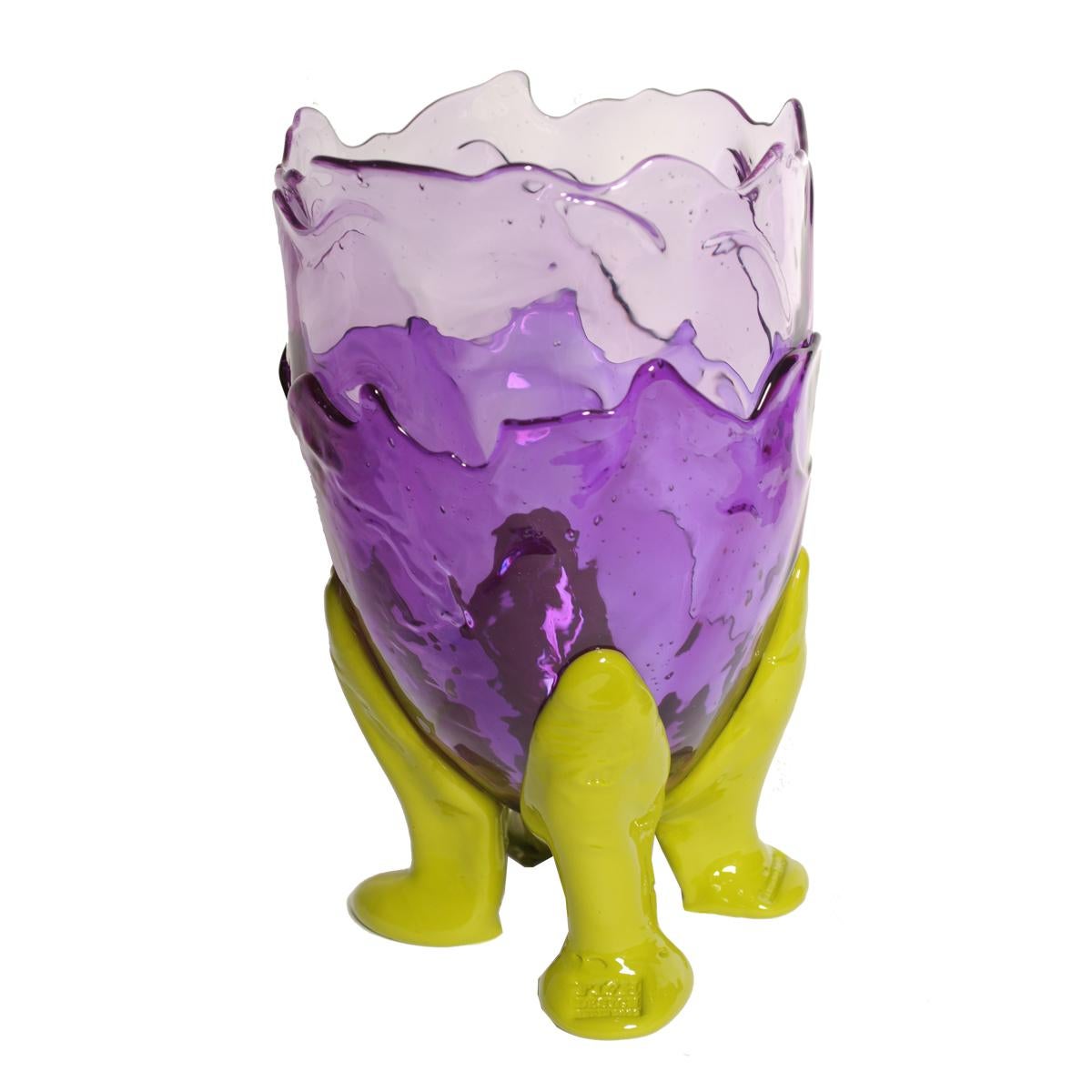 Arts and Crafts Vaso contemporaneo Gaetano Pesce Clear L in resina Lilac Purple Green Turchese in vendita