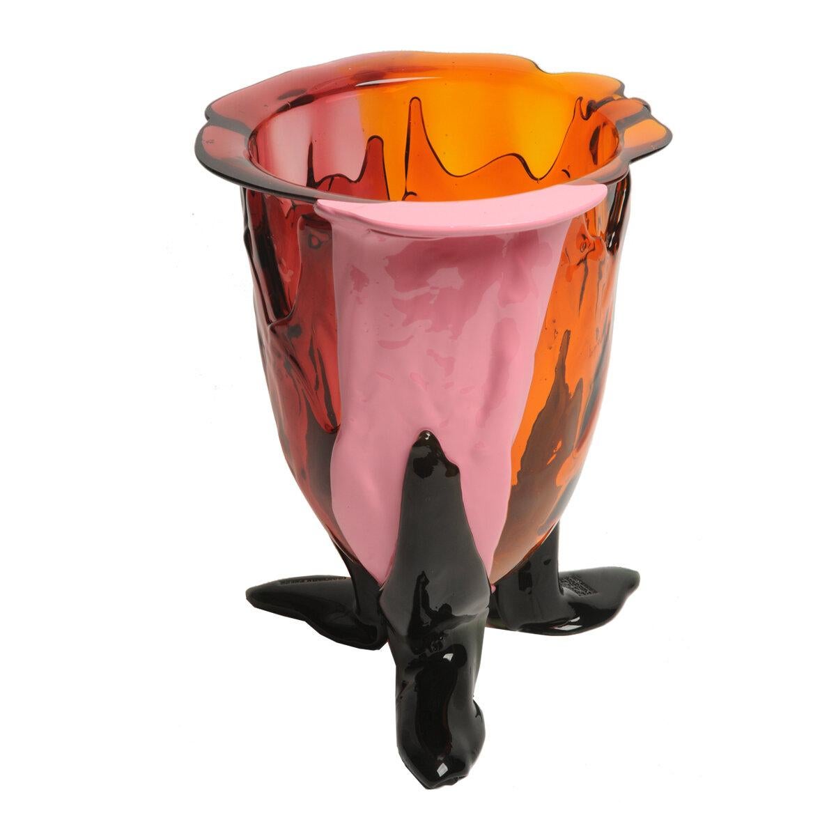 Contemporary Gaetano Pesce Amazonia L Vase Resin Orange Fuchsia Pink Green In New Condition For Sale In barasso, IT