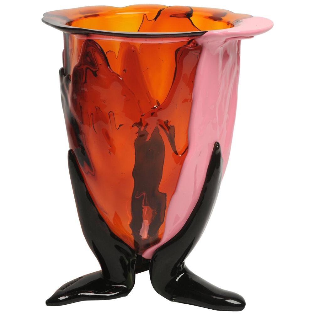 Contemporary Gaetano Pesce Amazonia L Vase Resin Orange Fuchsia Pink Green For Sale