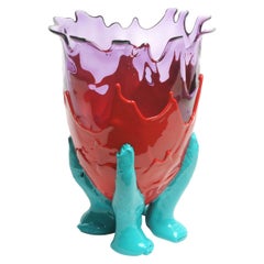 Contemporary Gaetano Pesce Clear Vase XL Resin Blue Lilac Red Turquoise