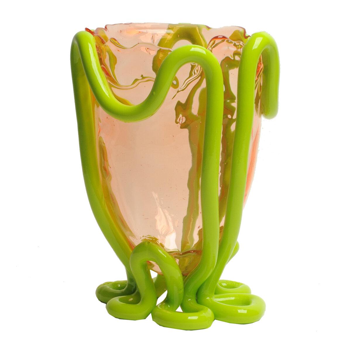 Contemporary Gaetano Pesce Indian Summer L Vase Soft Resin Pink Lime In New Condition For Sale In barasso, IT