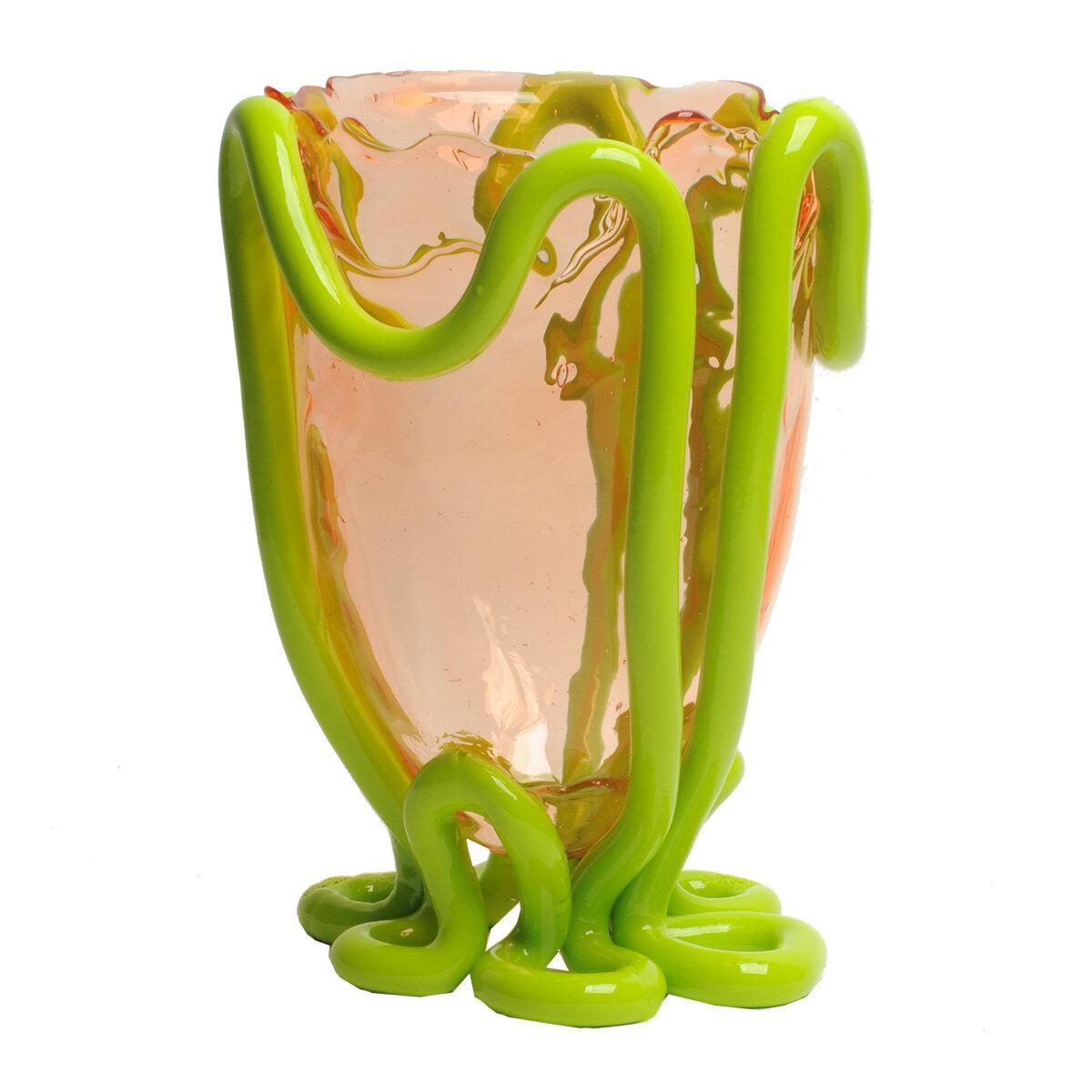 Vaso contemporaneo Gaetano Pesce Indian Summer L in resina morbida Rosa Lime In condizioni Nuovo in vendita a barasso, IT
