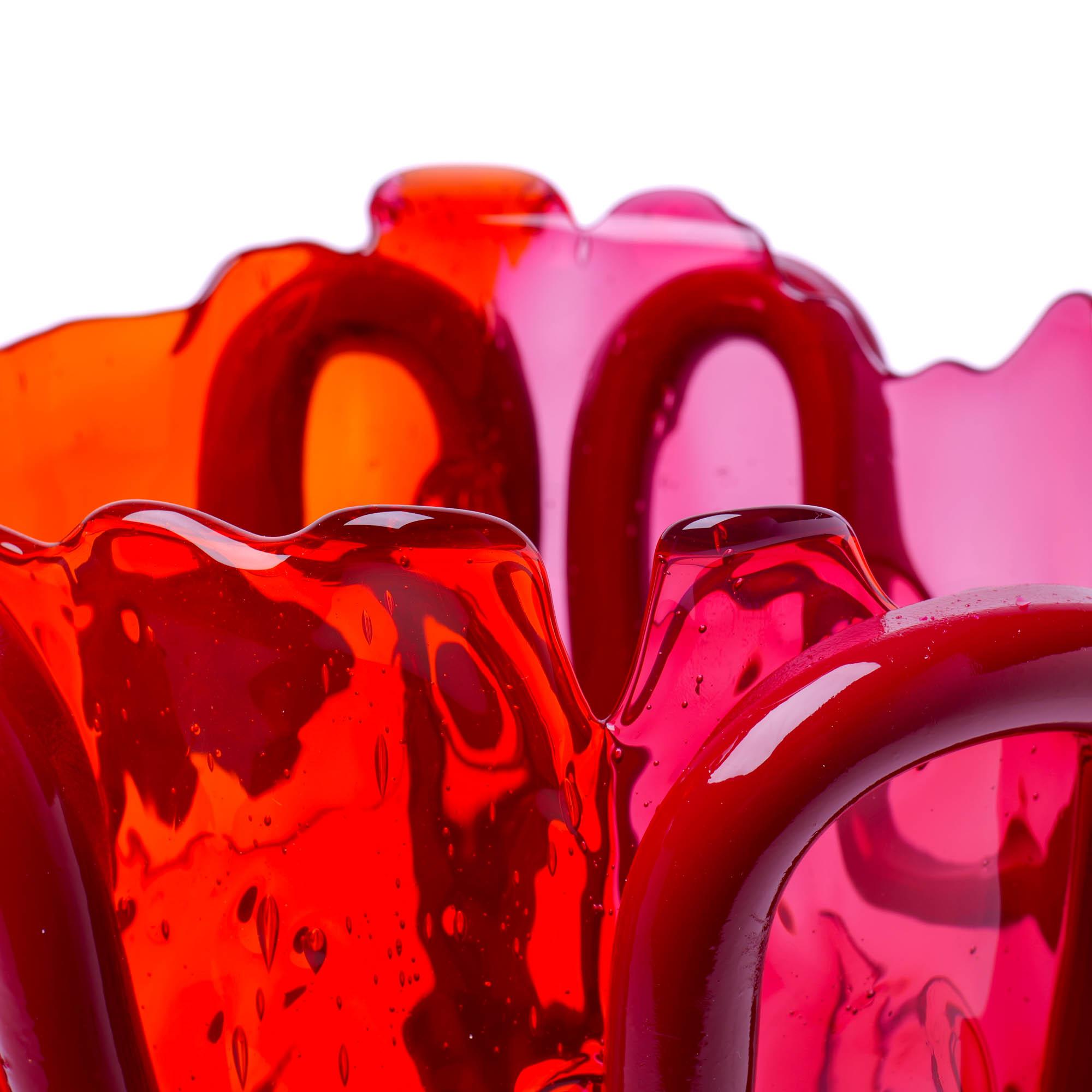 Contemporáneo Gaetano Pesce Florero XL Verano Indio Resina Fucsia Naranja Burdeos Siglo XXI y contemporáneo en venta