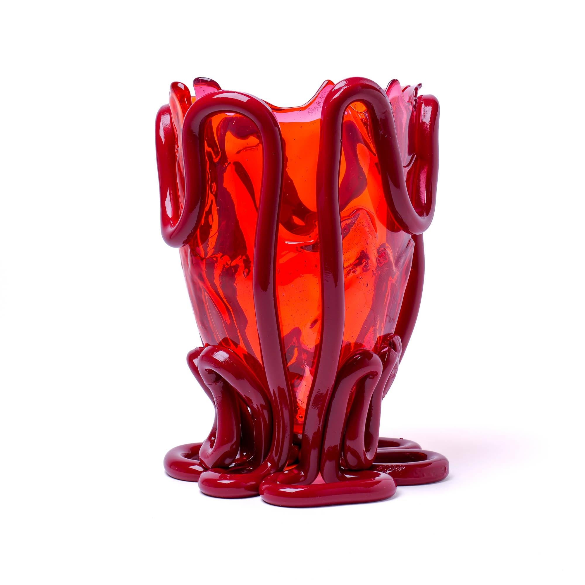 Contemporáneo Gaetano Pesce Florero XL Verano Indio Resina Fucsia Naranja Burdeos en venta 1