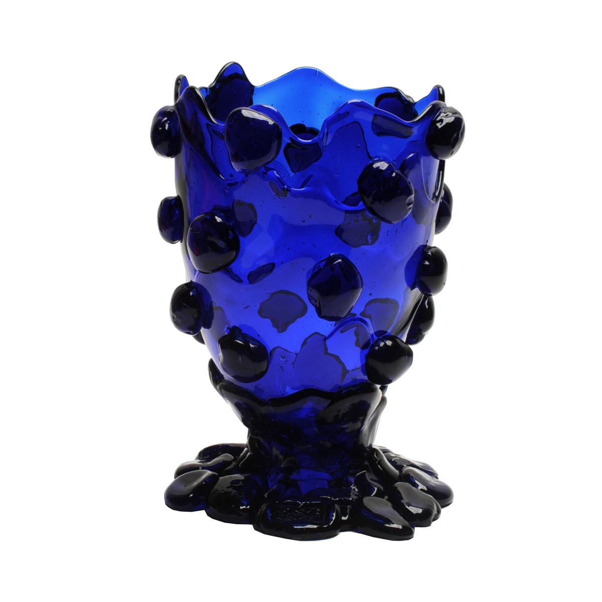 Italian Contemporary Gaetano Pesce Nugget L Vase Resin Clear Blue For Sale