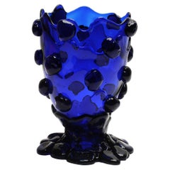 Contemporary Gaetano Pesce Nugget M Vase Resin Clear Blue