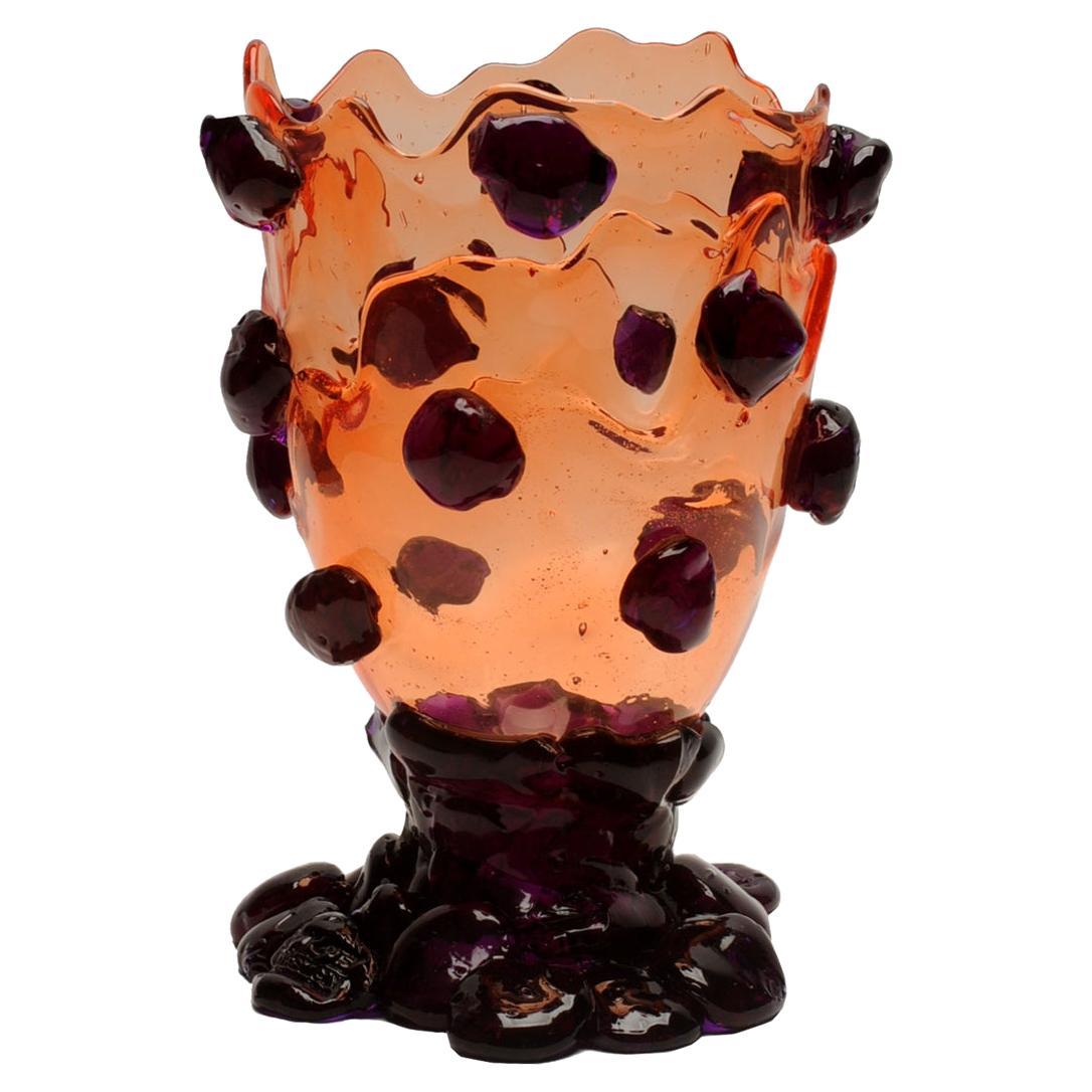 Contemporary Gaetano Pesce Nugget M Vase Resin Clear Ruby Clear Purple