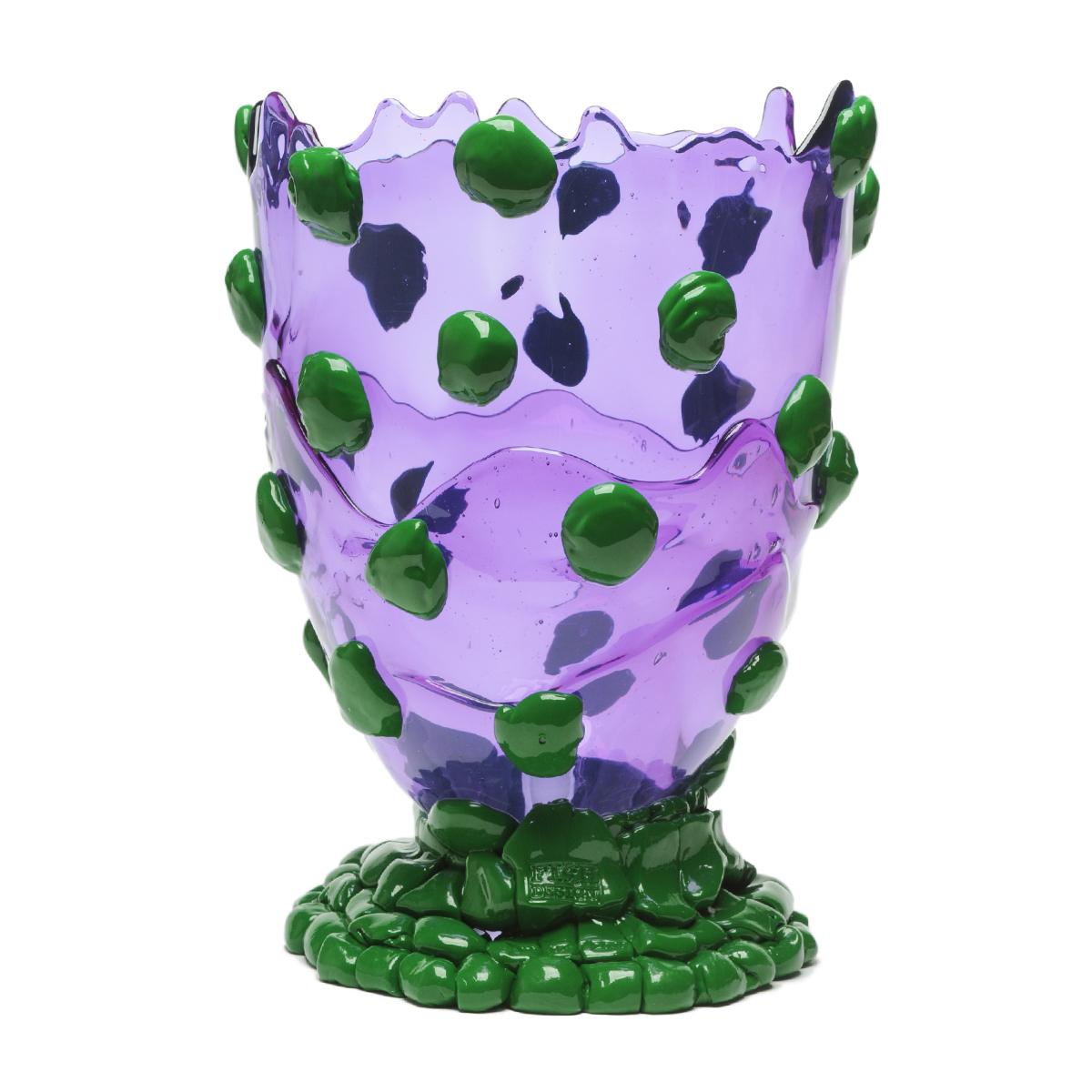 Italian Contemporary Gaetano Pesce Nugget M Vase Resin Purple Green For Sale