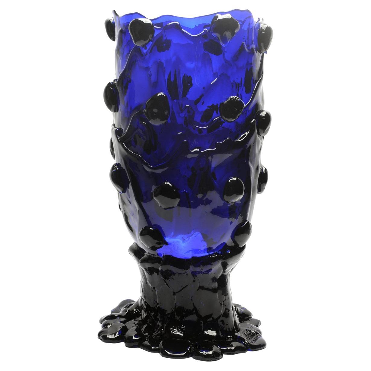 Contemporary Gaetano Pesce Nugget XXL Vase Resin Clear Blue For Sale
