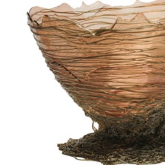 Contemporary Gaetano Pesce Ogiva L Vase Korb Harz Antique Pink Bronze