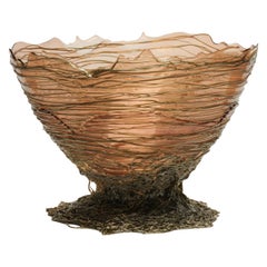 Contemporary Gaetano Pesce Ogiva L Vase Basket Resin Antique Pink Bronze
