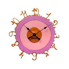 Contemporary Gaetano Pesce Round The Clock L Ochre Mauve Light Ruby