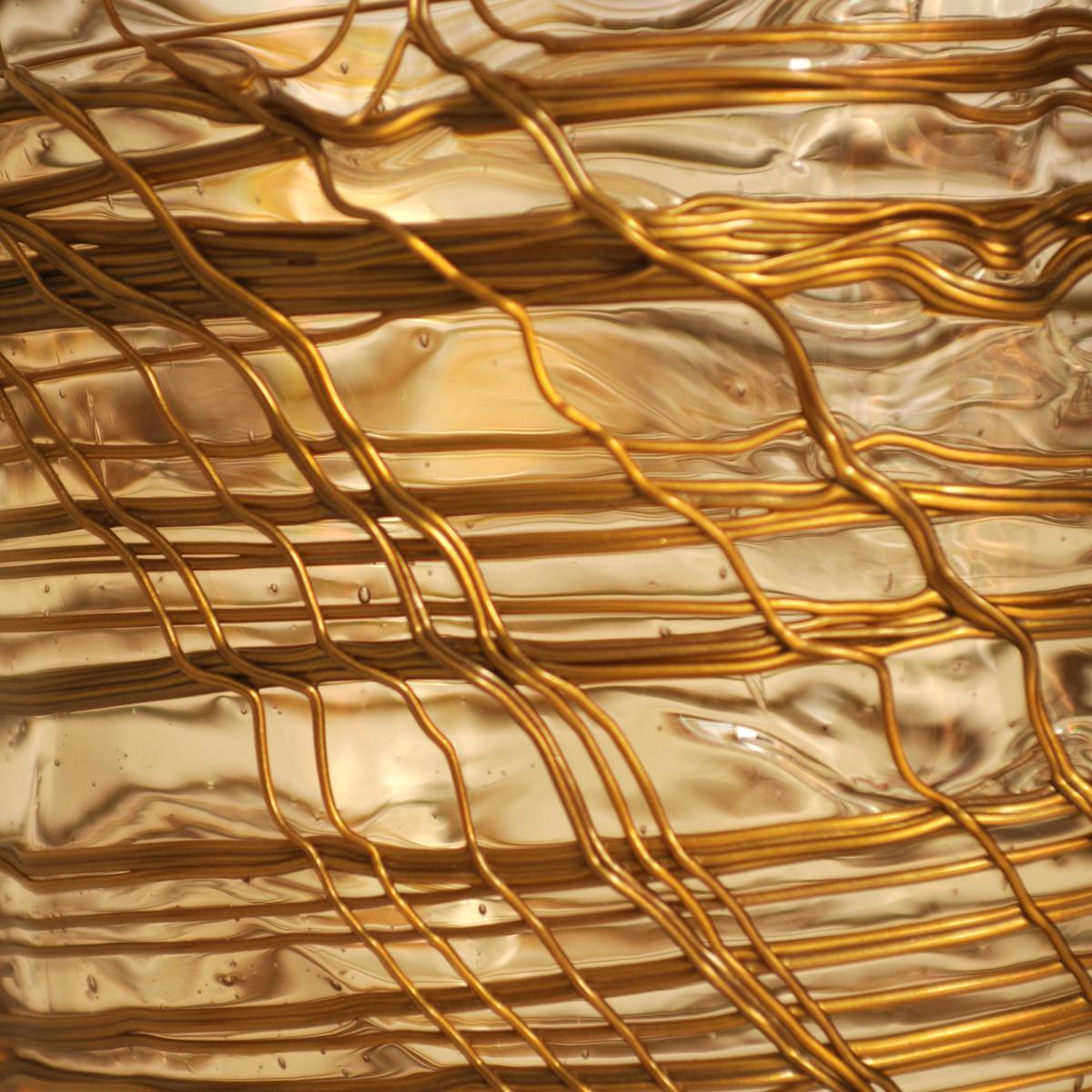 Vaso contemporaneo Gaetano Pesce Spaghetti L in resina oro chiaro In condizioni Nuovo in vendita a barasso, IT