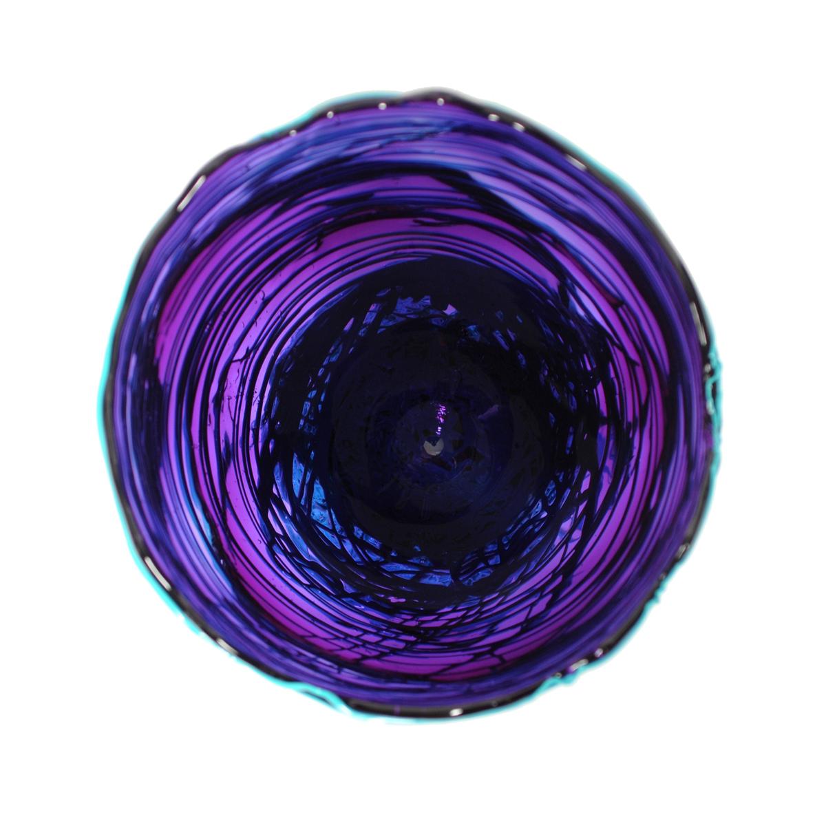 Moderne Contemporary Gaetano Pesce Vase A&M Résine souple Violet, Turquoise en vente