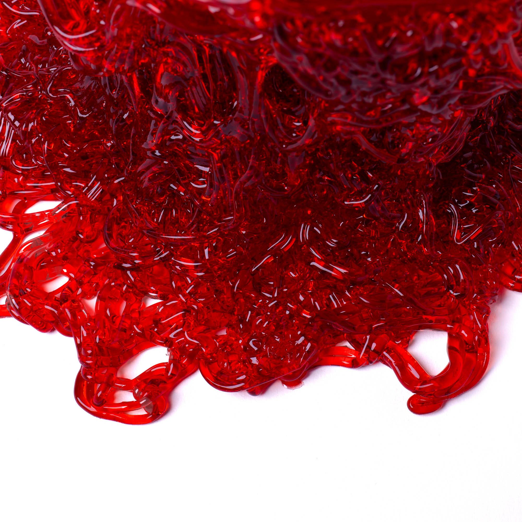 Modern Gaetano Pesce Spaghetti Vase M Resin Red For Sale