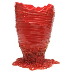 Contemporary Gaetano Pesce Spaghetti M Vase Soft Resin Red
