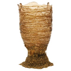 Contemporary Gaetano Pesce Spaghetti XL Vase Resin Clear Gold