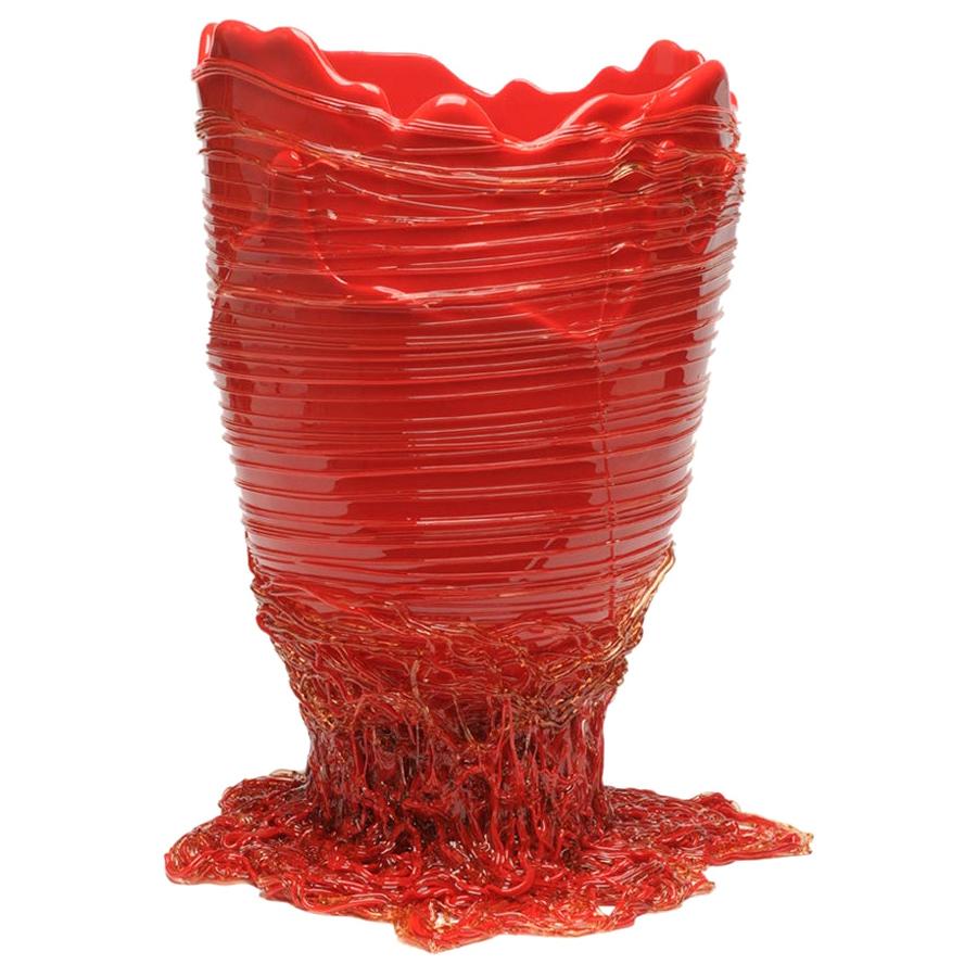 Contemporary Gaetano Pesce Spaghetti XL Vase Soft Resin Red
