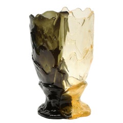 Contemporary Gaetano Pesce Twins-C Vase L Harz Grau Klar