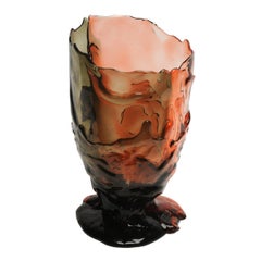 Contemporary Gaetano Pesce Twins-C M Vase Harz Grau Rosa