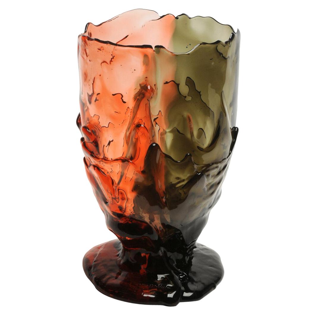 Contemporary Gaetano Pesce Twins-C M Vase Harz Grau Rosa im Angebot