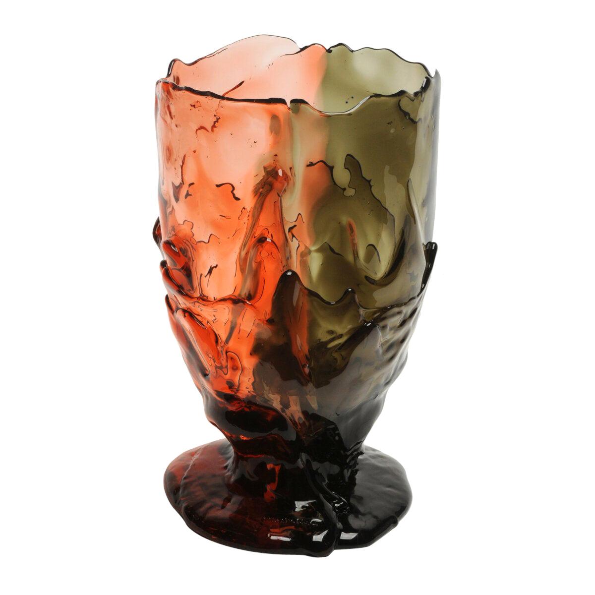 Contemporary Gaetano Pesce Zwillinge-C L Vase Harz Grau Rosa