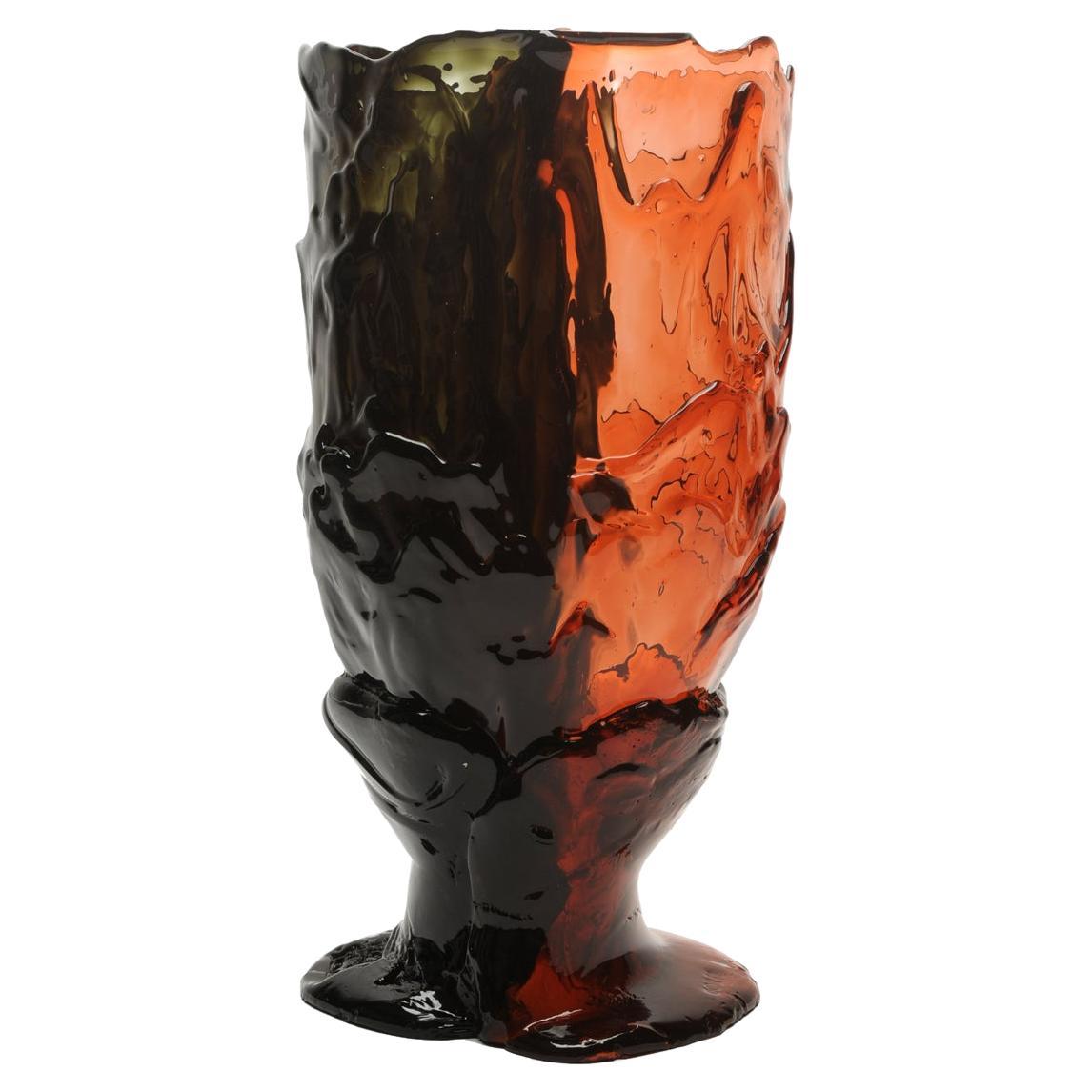 Contemporary Gaetano Pesce Twins-C XL Vase Harz Grau Rosa