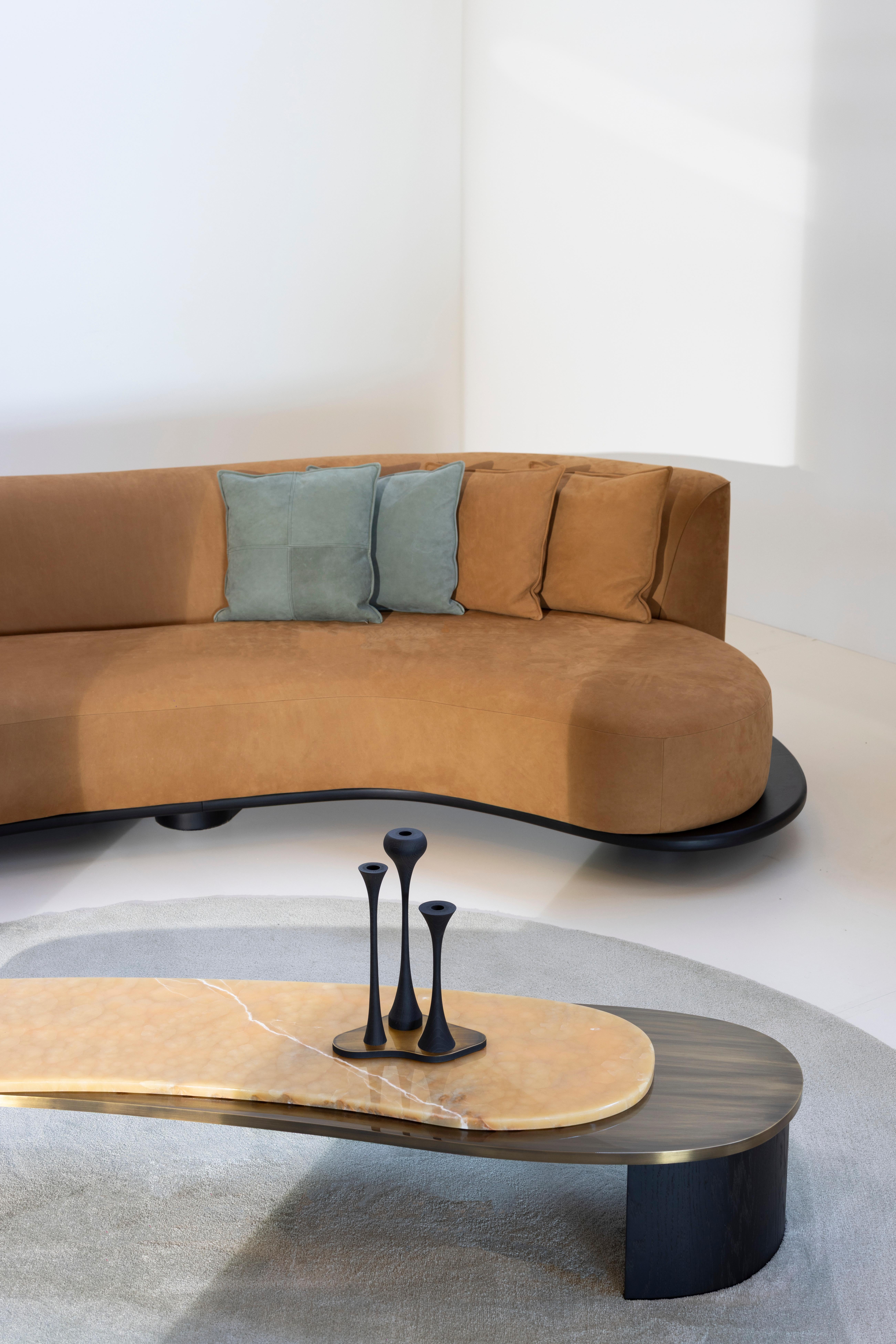 Contemporary Galapinhos Sofa, Alpaca, Oak, Handmade in Portugal by Greenapple For Sale 7