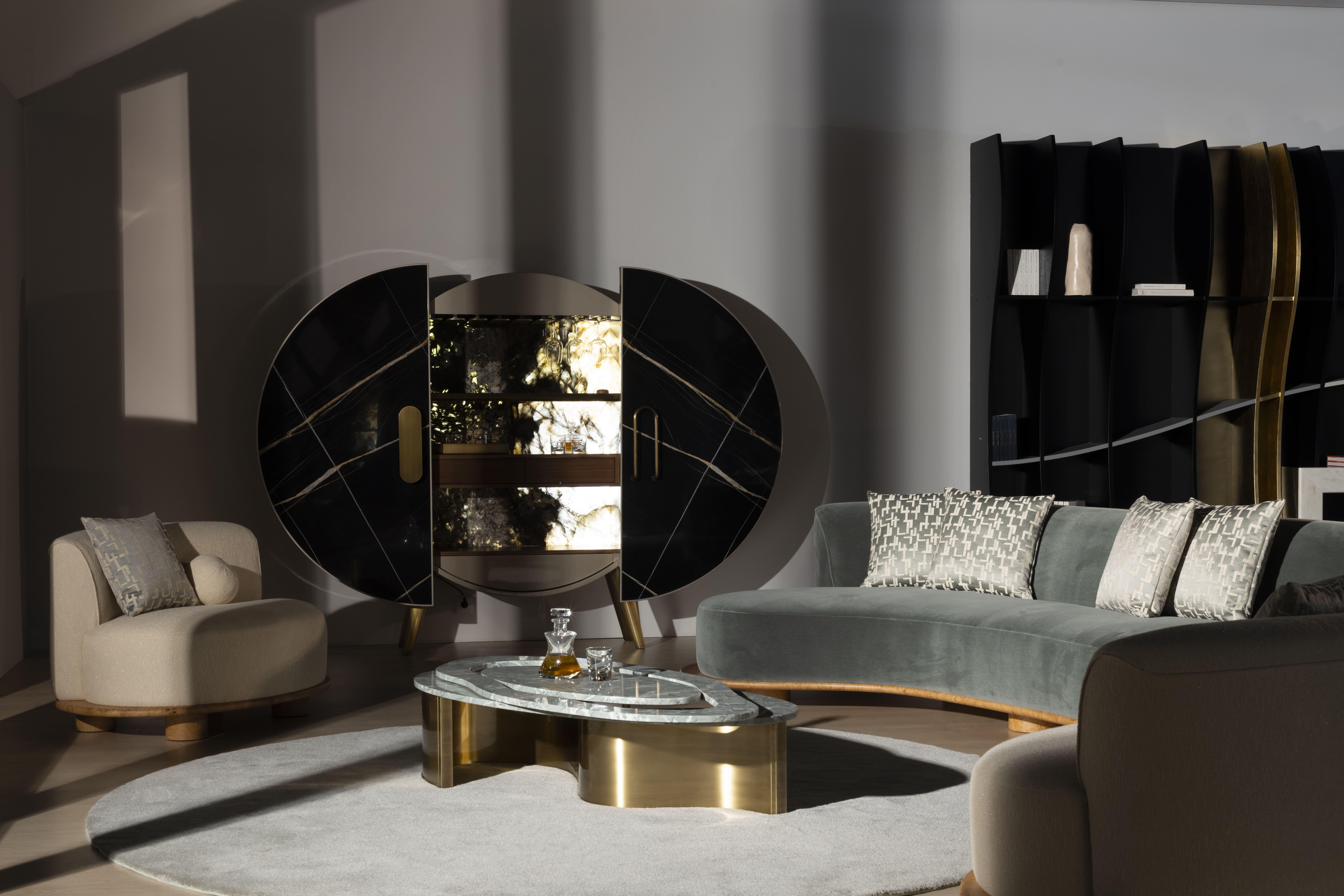 Canapé contemporain Galapinhos, cuir nubuck, fait main au Portugal Greenapple en vente 5