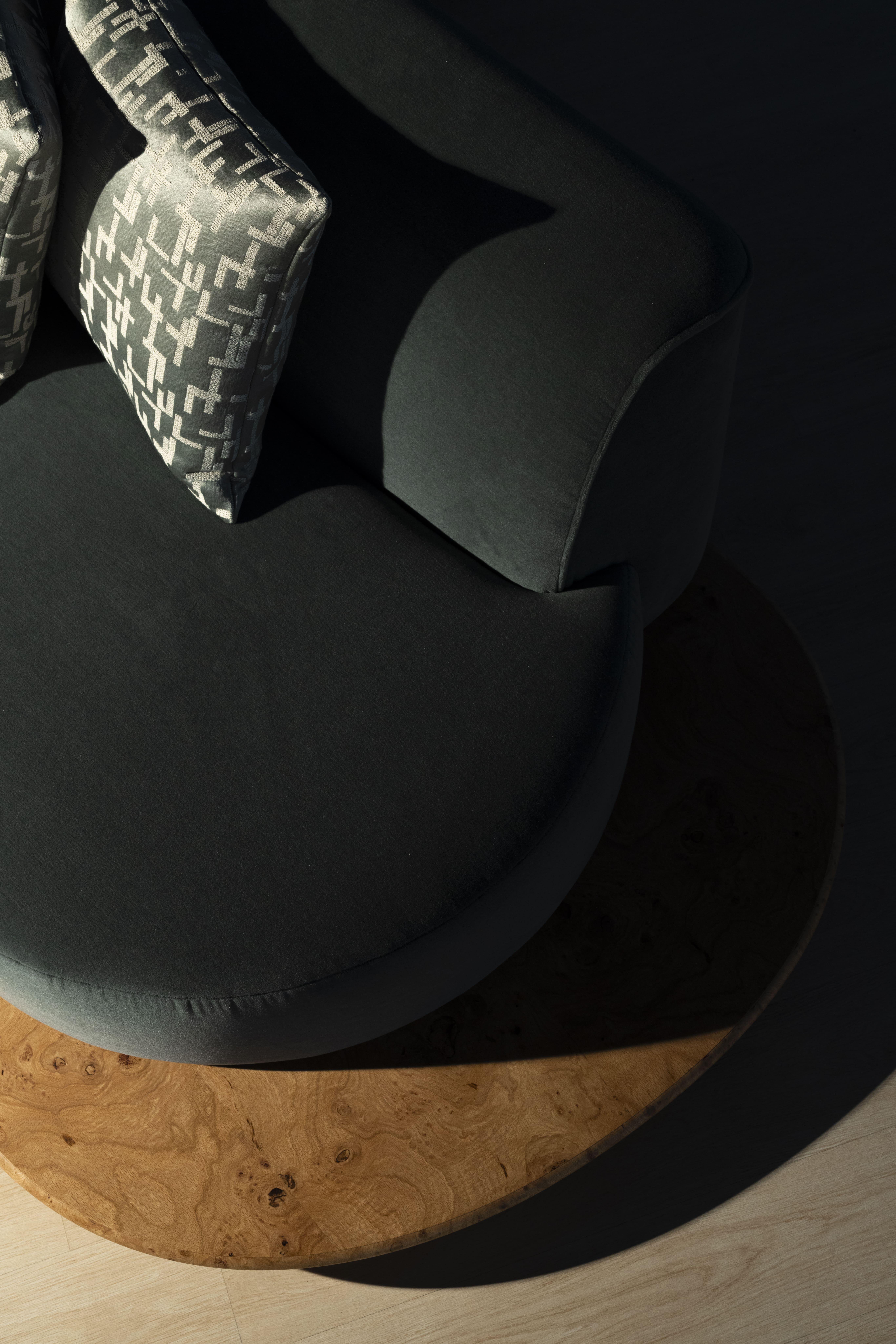 Canapé contemporain Galapinhos, cuir nubuck, fait main au Portugal Greenapple en vente 7