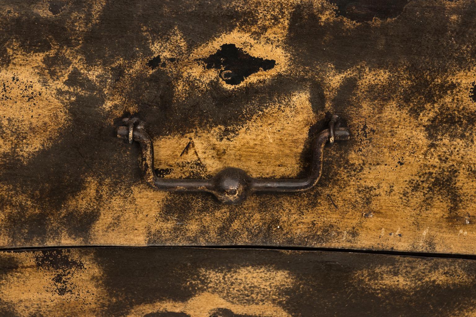 Contemporary galvanized iron chest of drawers, circa 2000.
 