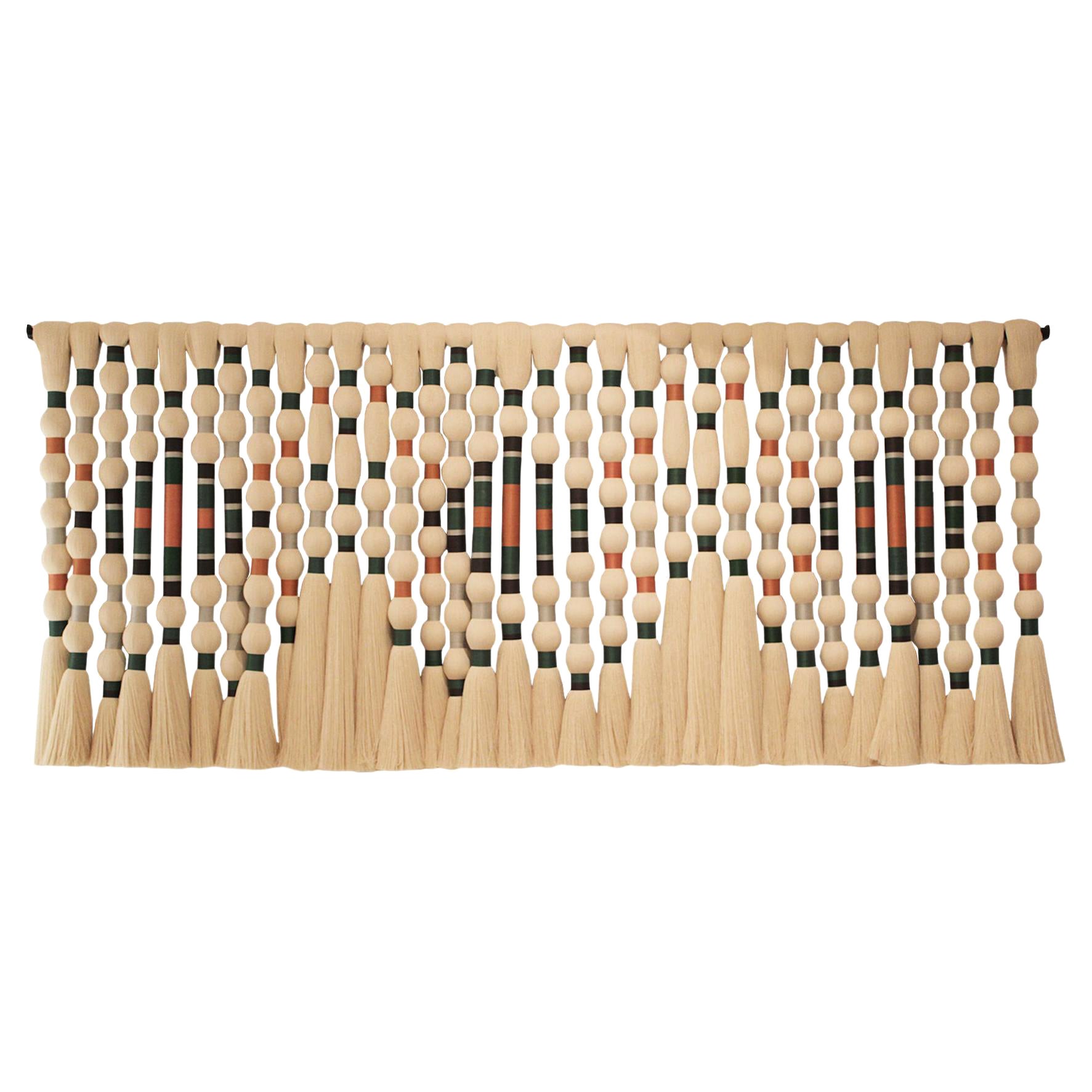 Scultura / Arazzo contemporaneo geometrico in cotone grezzo artigianale sudamericano
