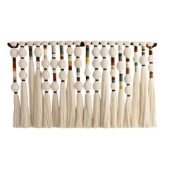 Contemporary Geometric Artisian Raw Cotton South American Sculpture/Tapestry