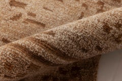 Tappeto geometrico contemporaneo in canapa fatta a mano beige e marrone di Doris Leslie Blau
