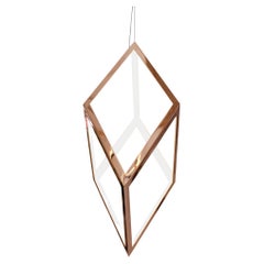 Contemporary Geometric Brass or Iron Light Pendant, ORP by Christopher Boots