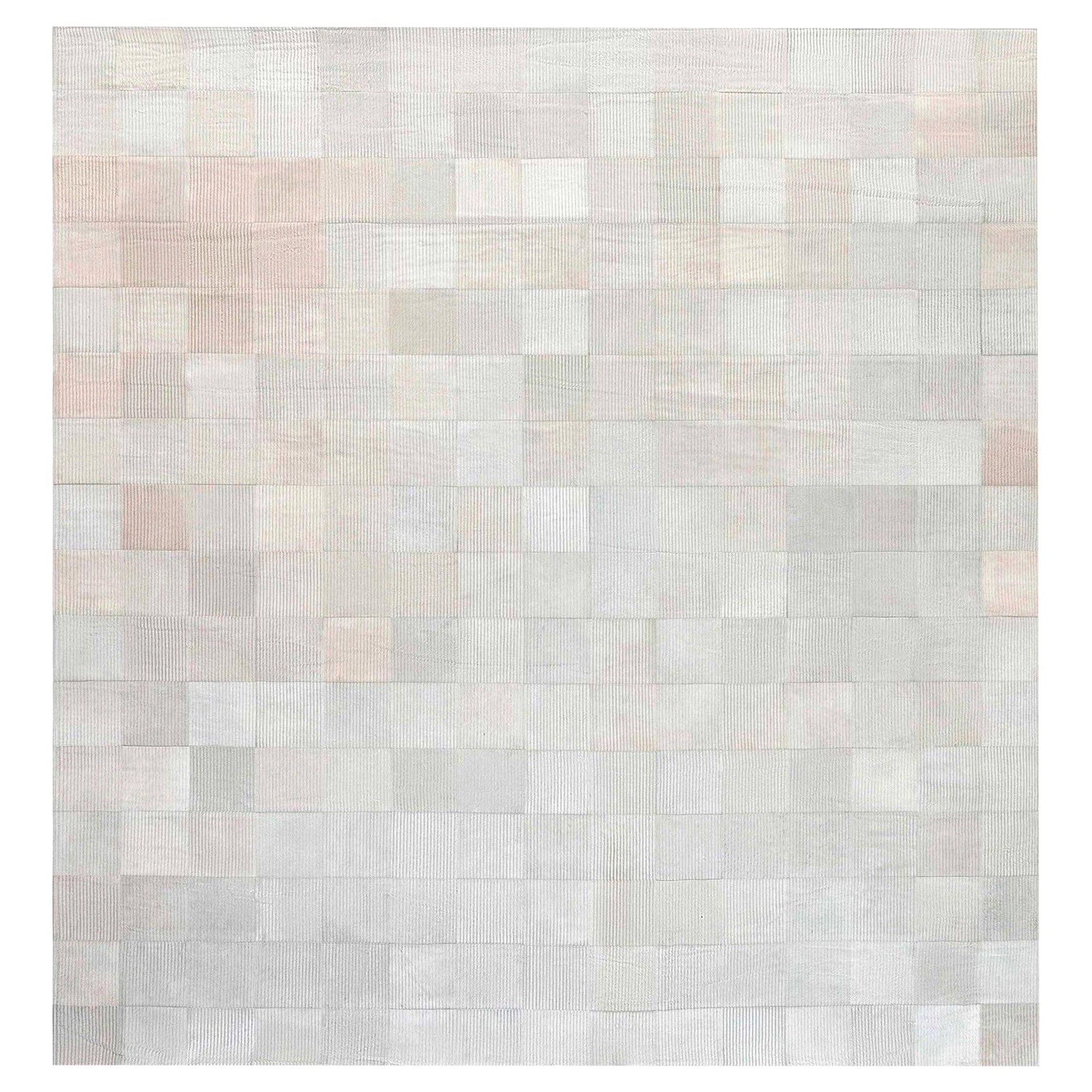 Tapis contemporain géométrique personnalisé en poils sur peau Pastel de Doris Leslie Blau