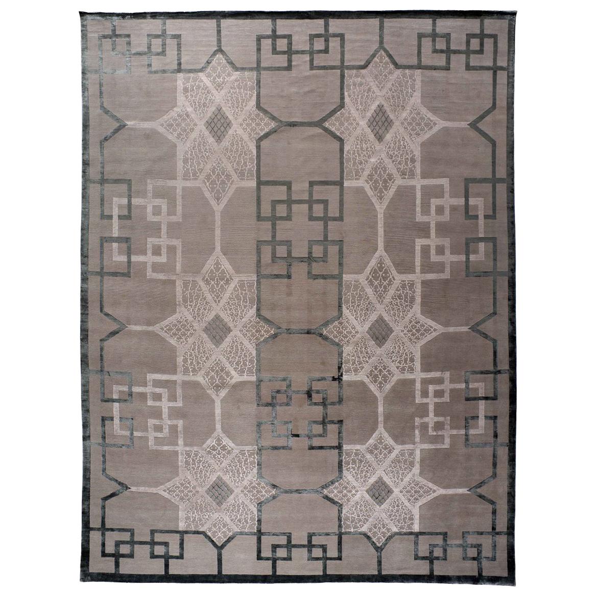 Tapis à motifs géométriques contemporain