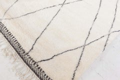 Contemporary Geometric Diamond Ivory Carpet "Selenite" by Doris Leslie Blau