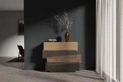 Booleanos Dresser 3 Drawers, Chest of Drawers in Warm Wood Veneer, Joel Escalona