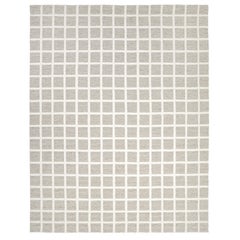 Tapis de sol contemporain géométrique Hand Made Brown 3' 0" x 5' 0"