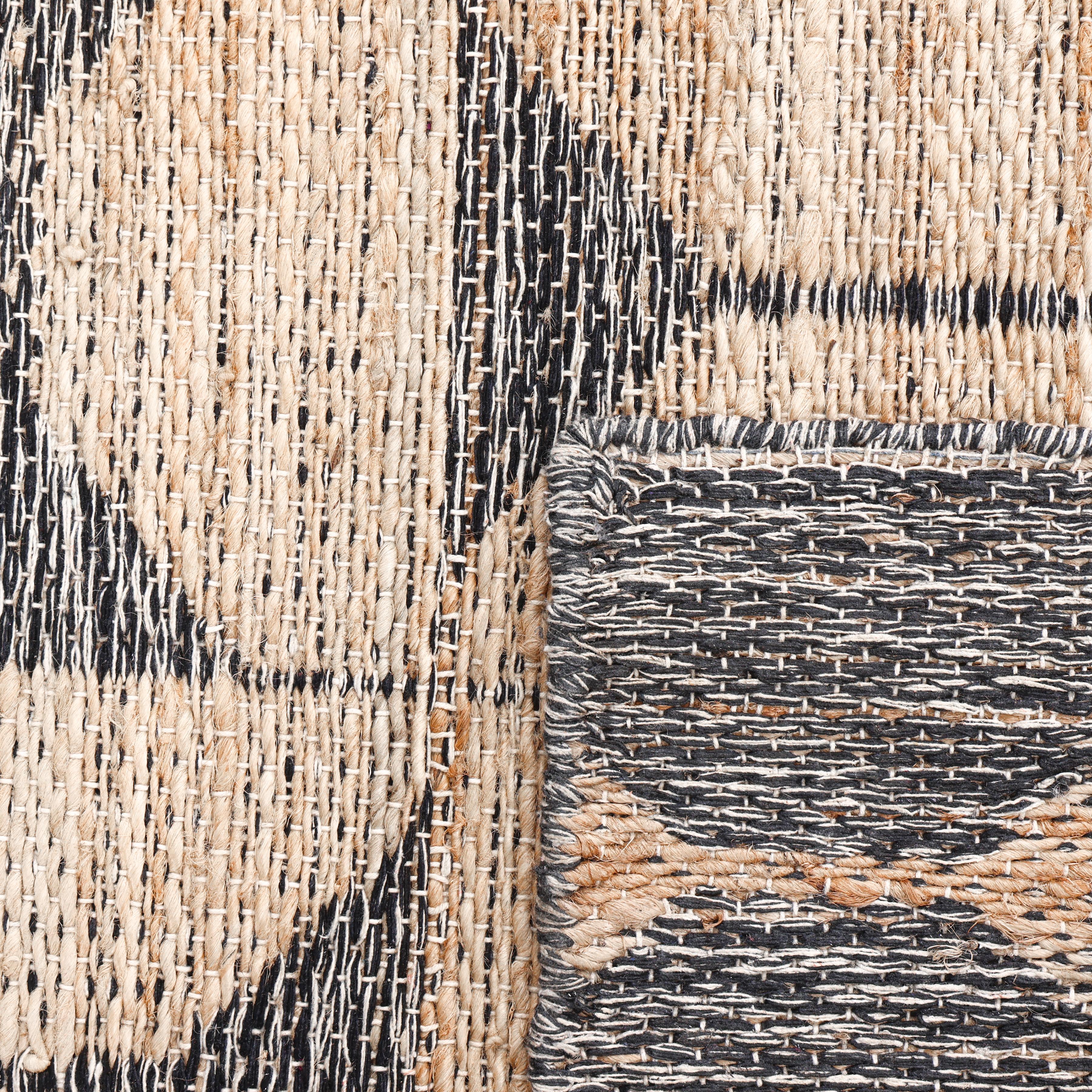 Indian Contemporary Geometric Hand Made Brown Area Rug 8' 0