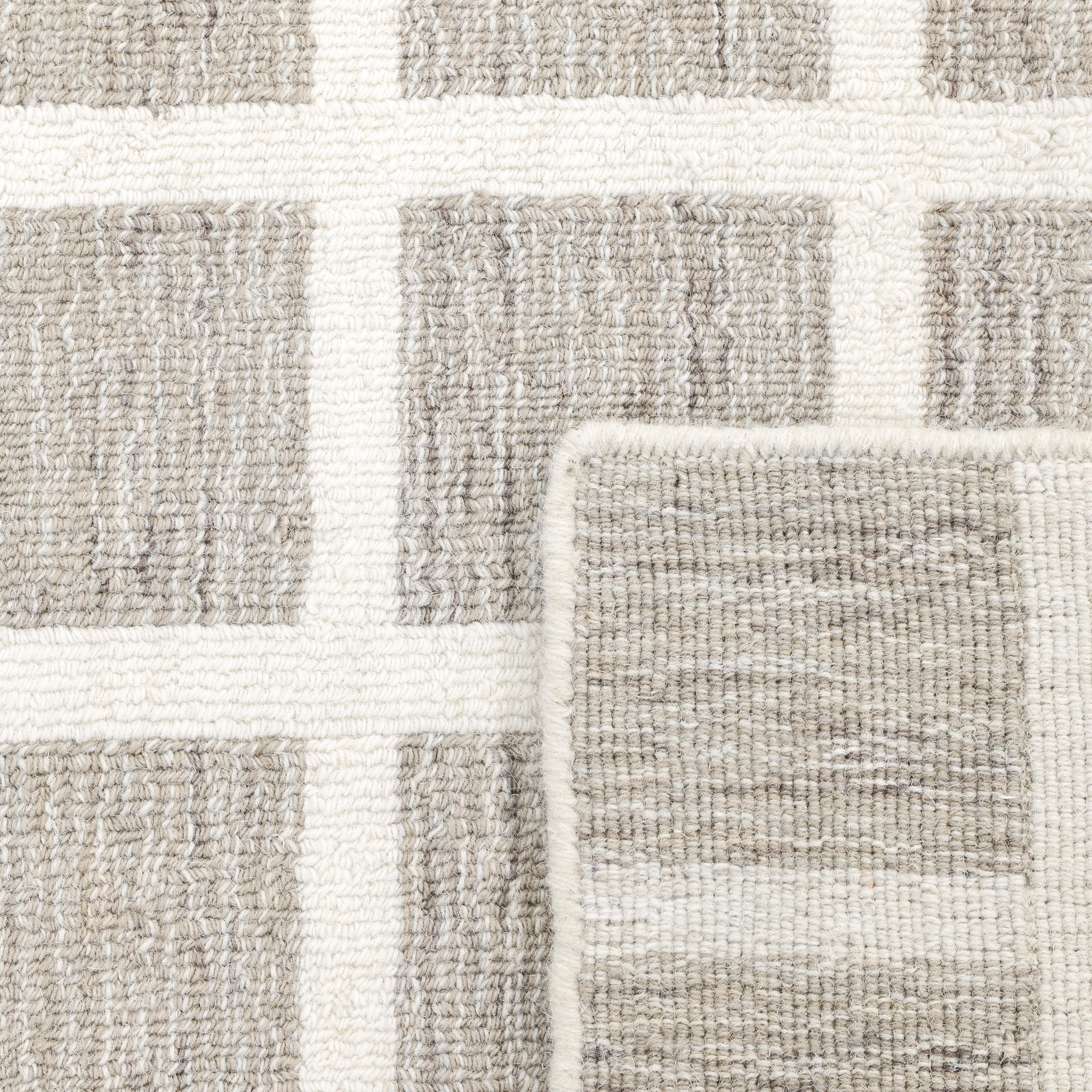 Tapis de sol contemporain géométrique Hand Made Brown 9' 0'' x 12' 0'' Neuf - En vente à Norwalk, CT