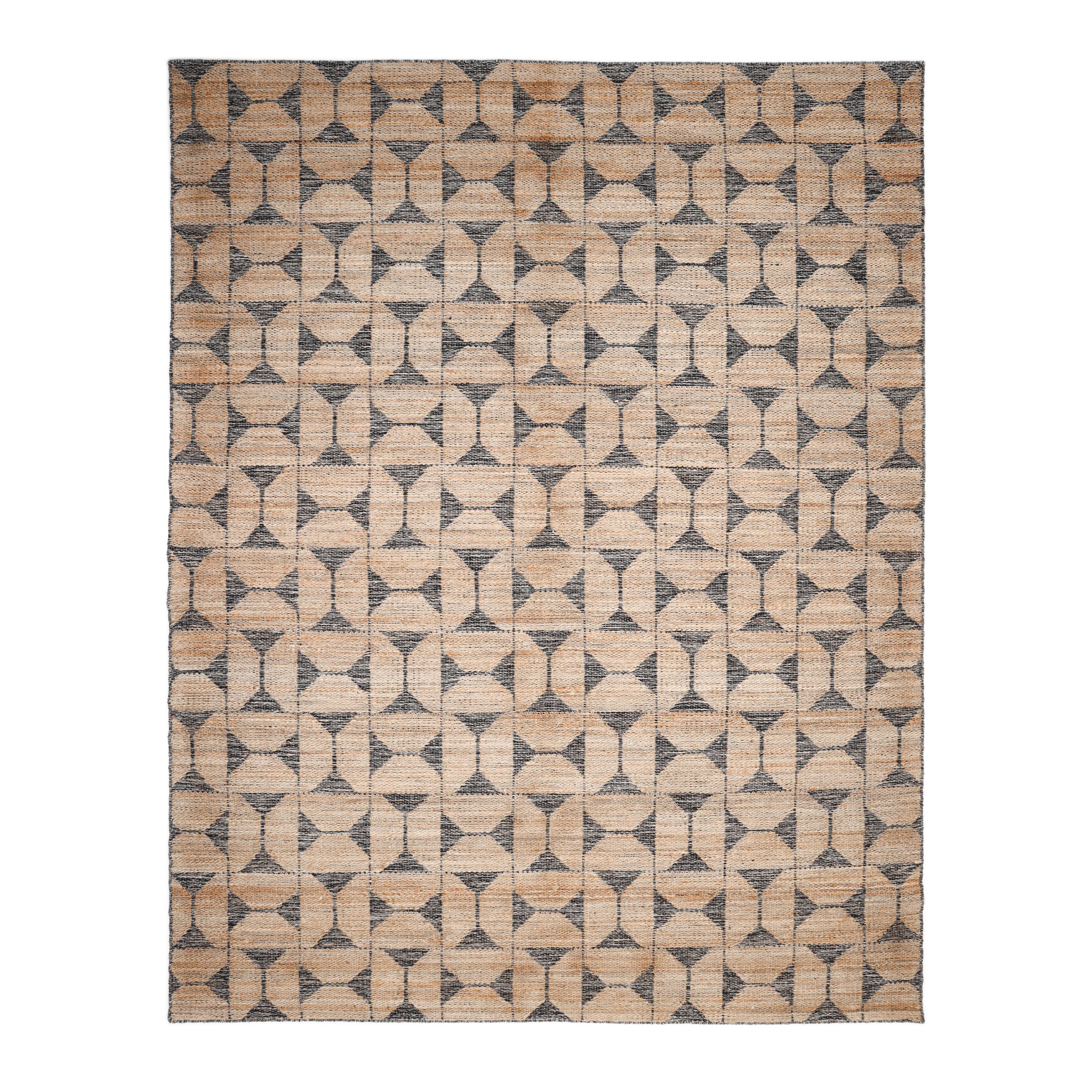 Tapis de sol contemporain géométrique Hand Made Brown 9' 0" x 12' 0"